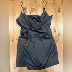 Molly Green black slip dress Lg